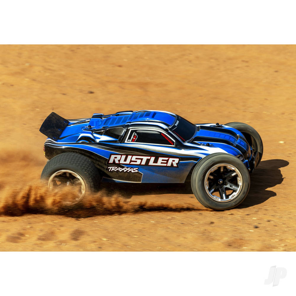 Traxxas Rustler 1:10 2WD RTR Electric Stadium Truck, Black (+ TQ 2-ch, XL- - TRX37054-8-BLK 6