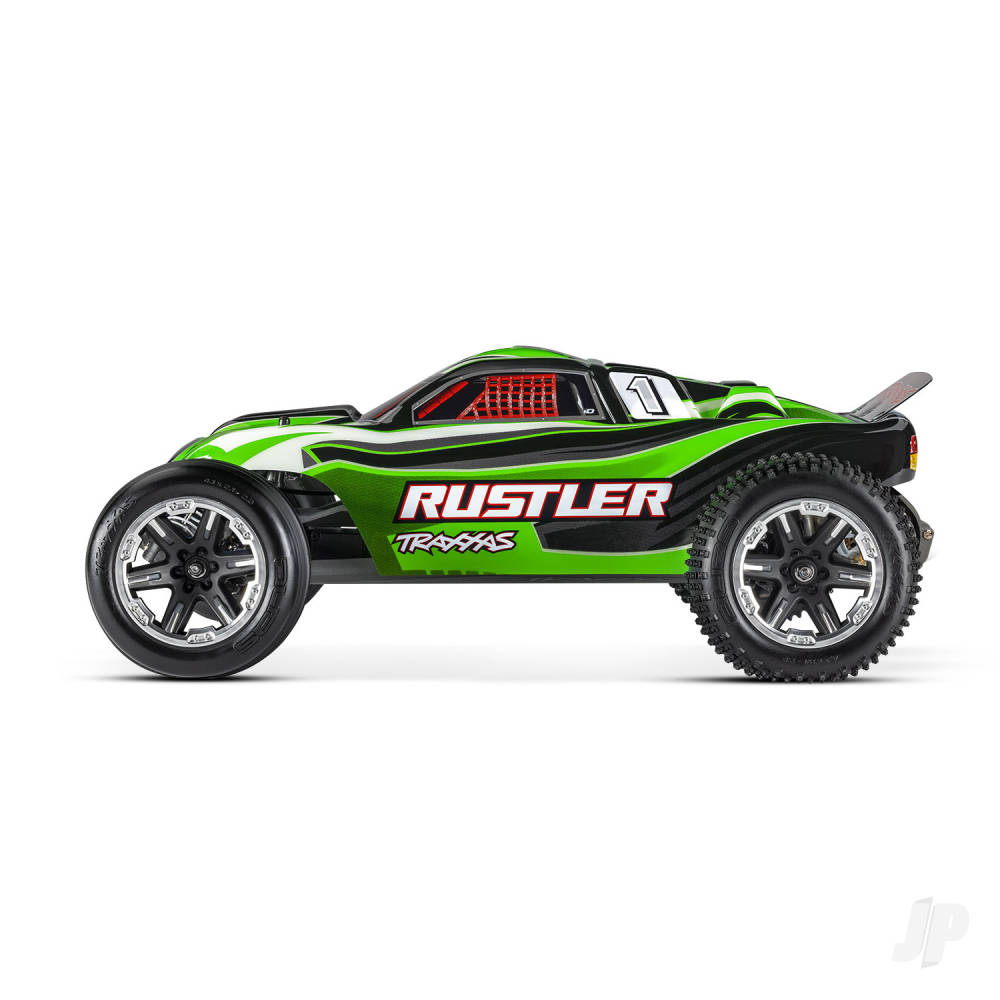 Traxxas Rustler 1:10 2WD RTR Electric Stadium Truck, Green (+ TQ 2-ch, XL- - TRX37054-8-GRN 2