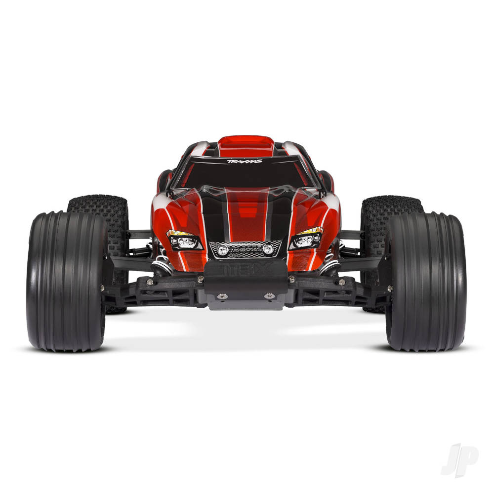 Traxxas Rustler 1:10 2WD RTR Electric Stadium Truck, Red (+ TQ 2-ch, XL-5, - TRX37054-8-RED 1