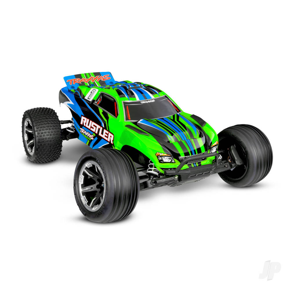 Traxxas Rustler HD 1:10 2WD RTR Electric Stadium Truck, Green (TRX37254-8-GRN)