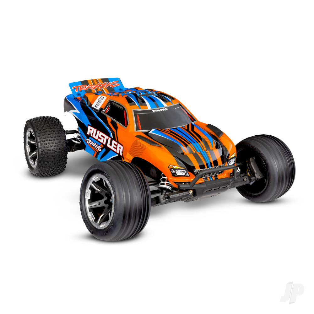 Traxxas Rustler HD 1:10 2WD RTR Electric Stadium Truck, Orange (TRX37254-8-ORNG)