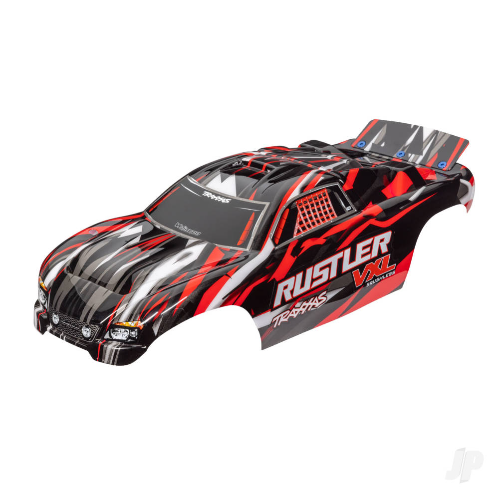 Traxxas Body, Rustler VXL, red (painted, decals applied) TRX3726