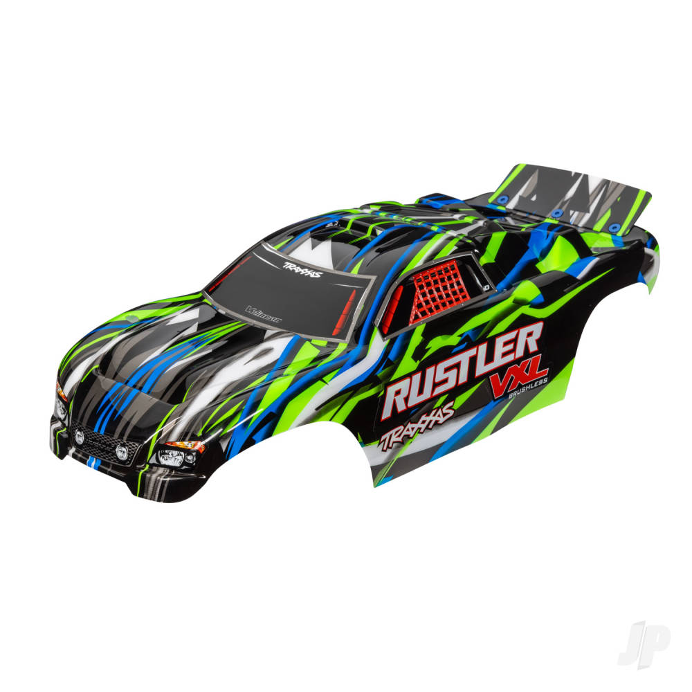 Traxxas Body, Rustler VXL, green (painted, decals applied) TRX3726G