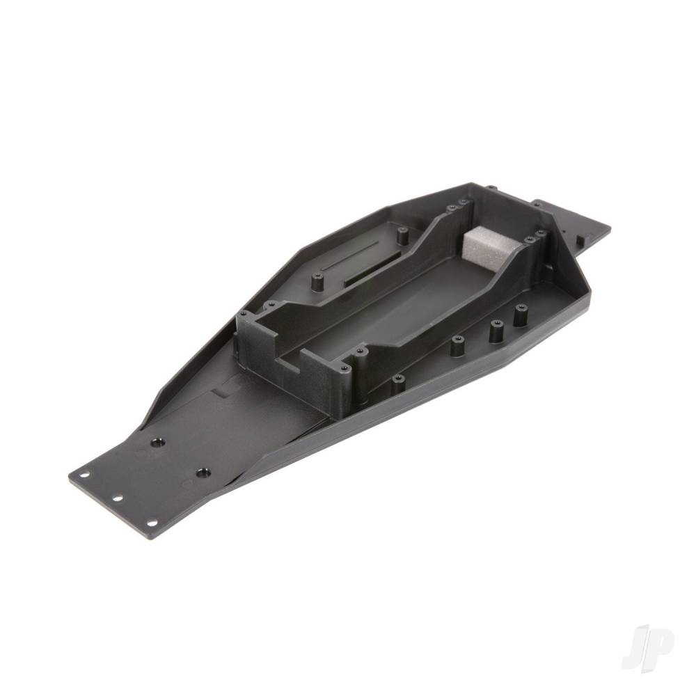 Traxxas Lower chassis (black) (166mm long battery compartment) (fits both flat and hump style battery packs) (use only with #3725R ESC mounting plate) TRX3728