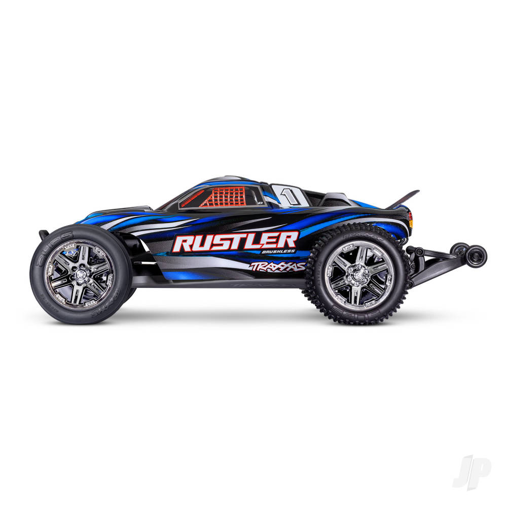 Traxxas Rustler HD BL-2S 1:10 2WD RTR Stadium Truck, Blue (TRX37354-4-BLUE)