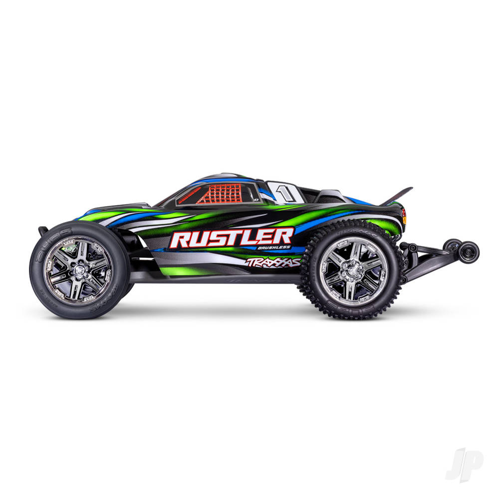 Traxxas Rustler HD BL-2S 1:10 2WD RTR Stadium Truck, Green (TRX37354-4-GRN)