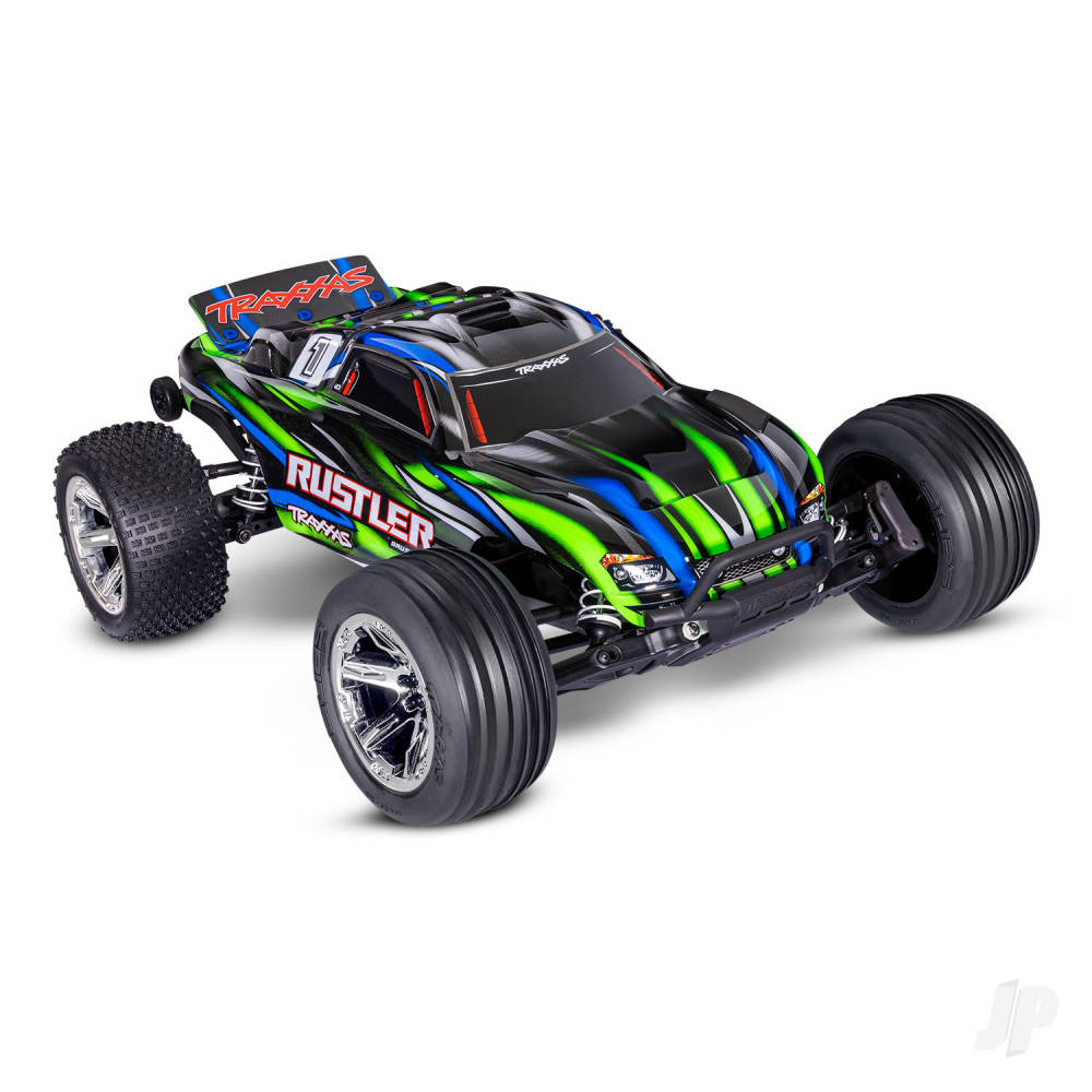 Traxxas Rustler HD BL-2S 1:10 2WD RTR Stadium Truck, Green (TRX37354-4-GRN)