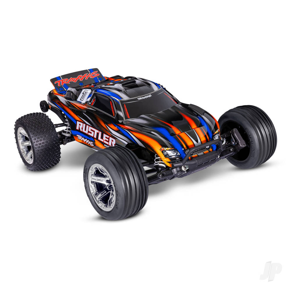 Traxxas Rustler HD BL-2S 1:10 2WD RTR Stadium Truck, Orange (TRX37354-4-ORNG)