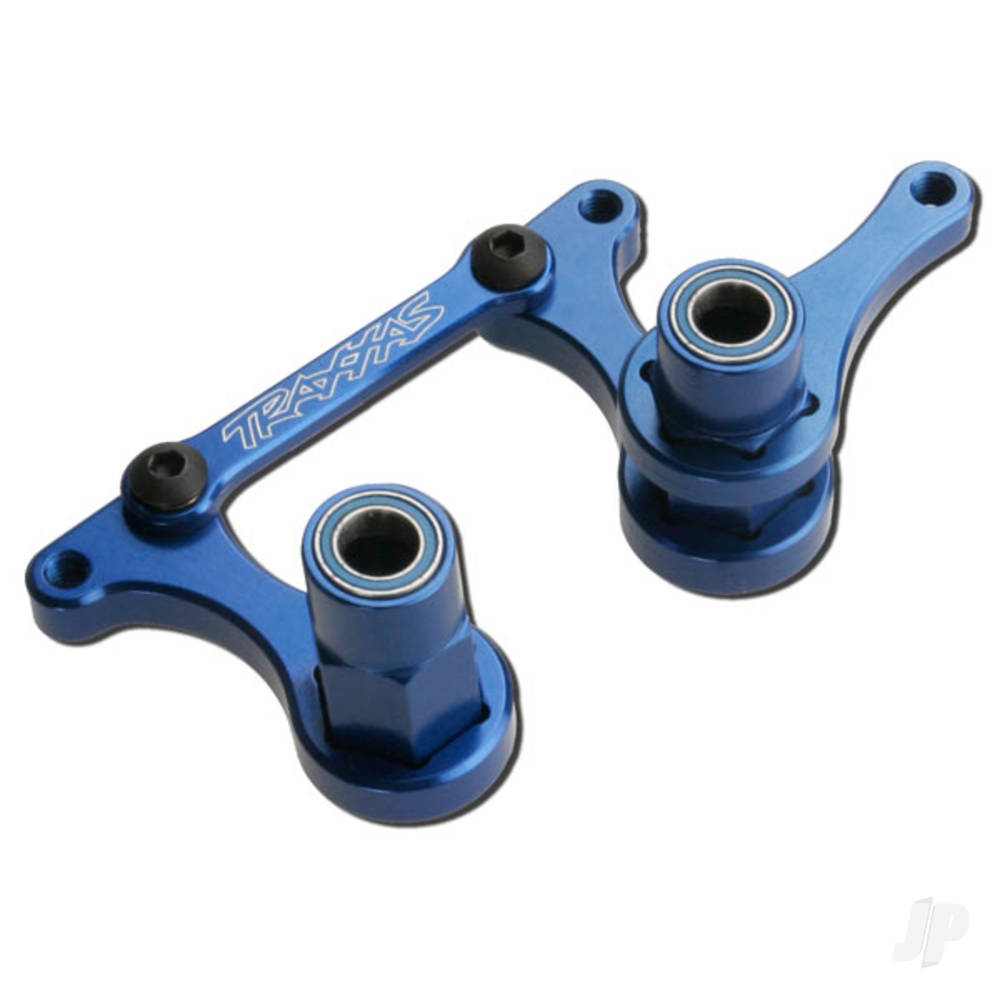 Traxxas Steering bellcranks, drag link (Blue-anodised 6061-T6 aluminium) / 5x8mm ball bearings (4 pcs) / hardware (assembled) TRX3743A