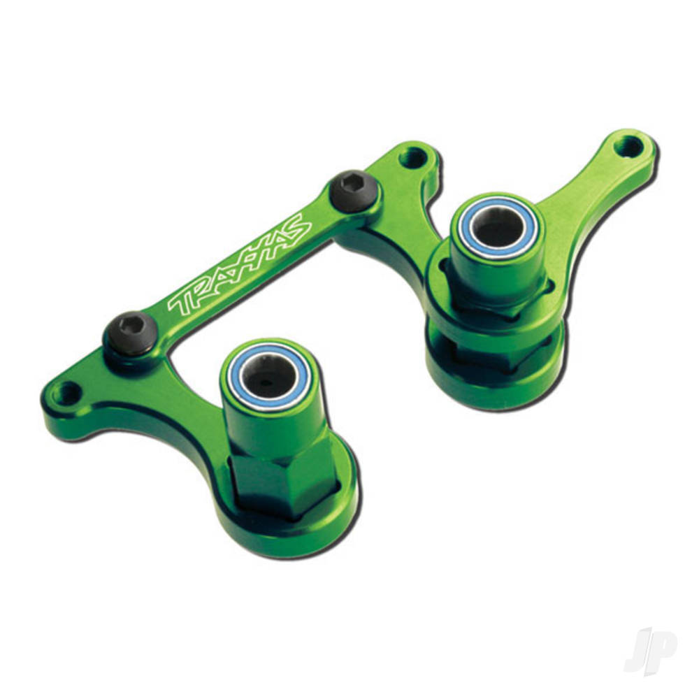 Traxxas Steering bellcranks, drag link (Green-anodised 6061-T6 aluminium) / 5x8mm ball bearings (4 pcs) / hardware (assembled) TRX3743G