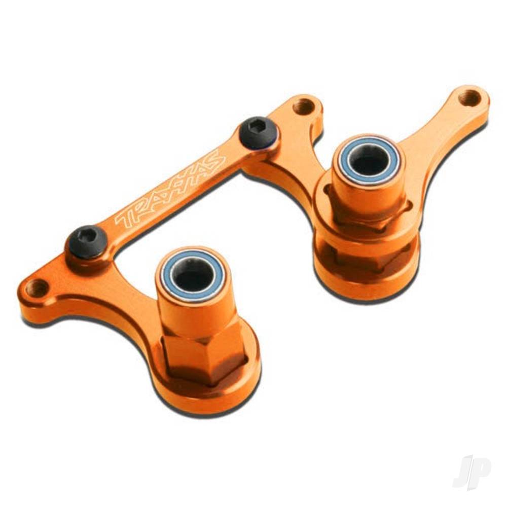 Traxxas Steering bellcranks, drag link (orange-anodised 6061-T6 aluminium)/ 5x8mm ball bearings (4)/ hardware (assembled) TRX3743T