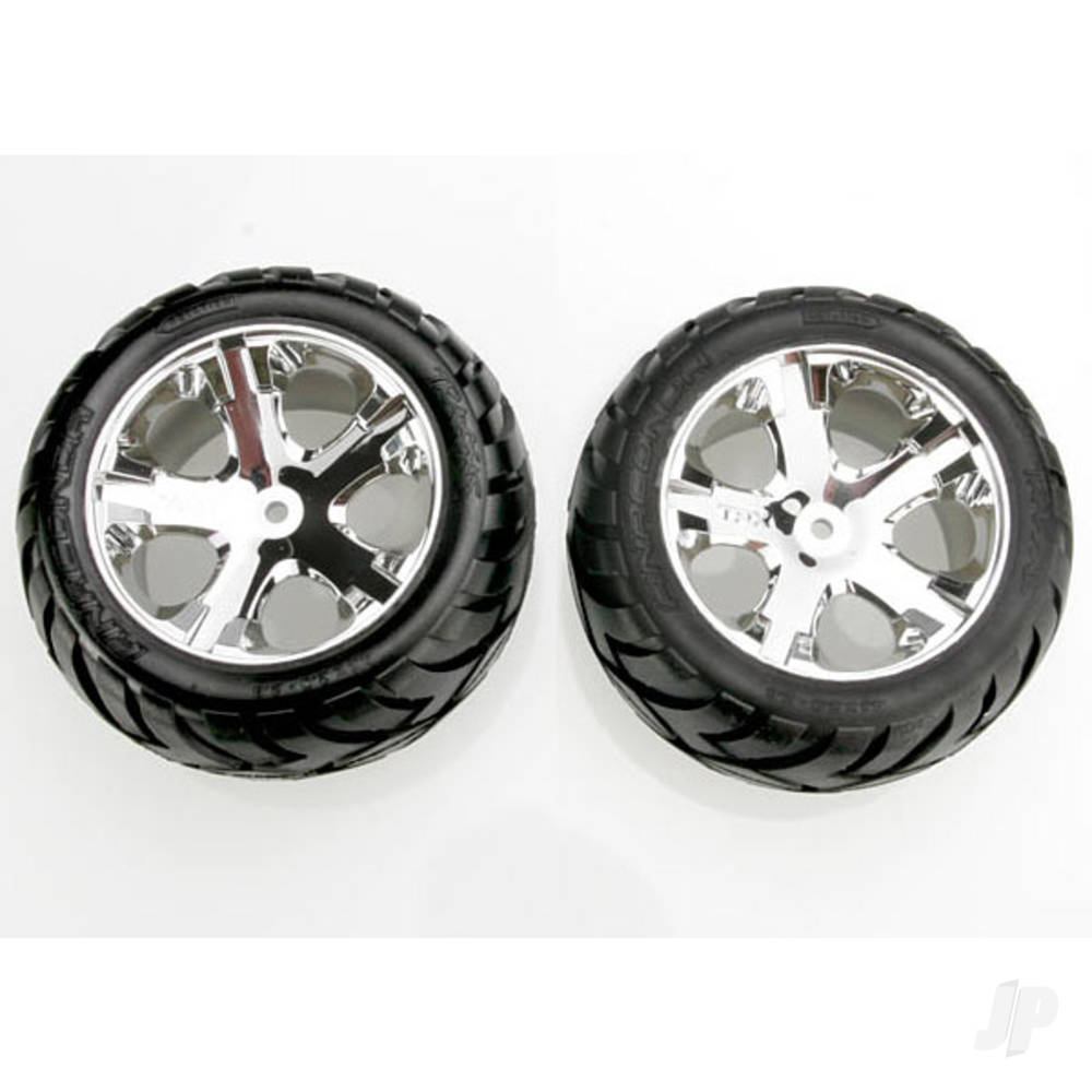 Traxxas Tyres and Wheels, Assembled Glued Anaconda Tyres (1 Left, 1 Right) TRX3773