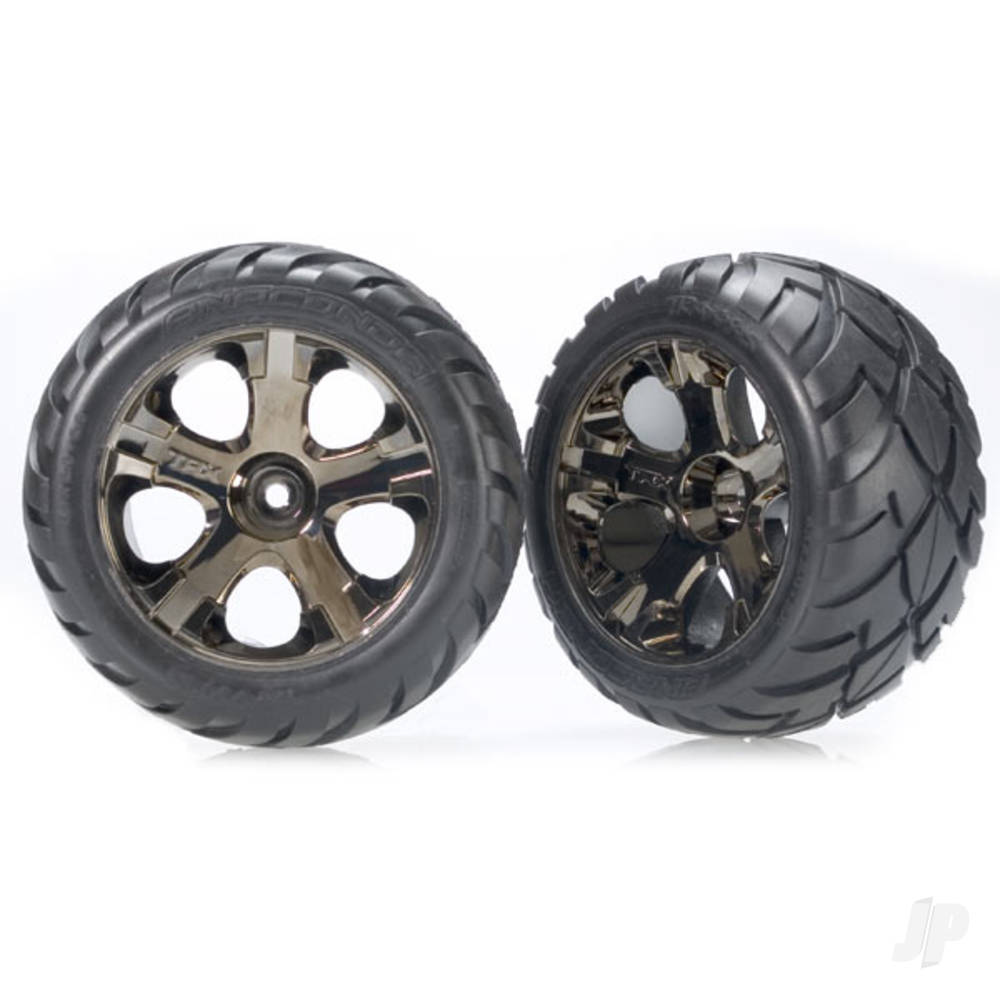 Traxxas Tyres and Wheels, Assembled Glued Anaconda Tyres (Nitro Rear / Electric Front) (1 Left, 1 Right) TRX3776A