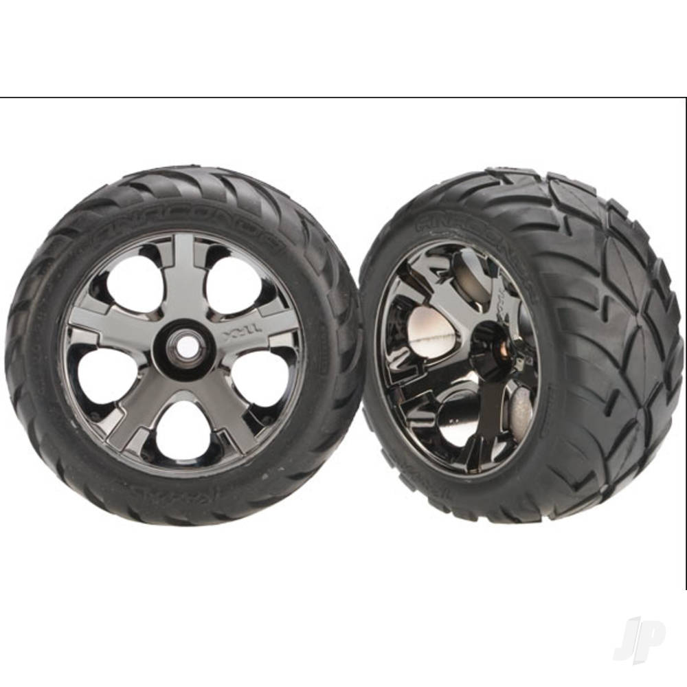 Traxxas Tyres and Wheels, Assembled Glued Anaconda Tyres (Nitro Front) (1 Left, 1 Right) TRX3777A