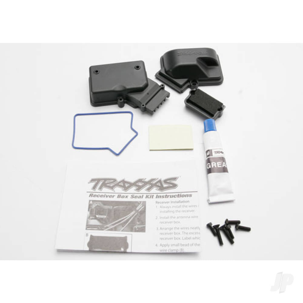 Traxxas Box, receiver (sealed) / foam pad / silicone grease / 2.5x8mm BCS (2 pcs) / 3x10mm CCS (2 pcs) / 3x15mm CCS (2 pcs) TRX3924