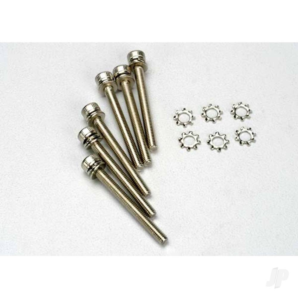 Traxxas Screws, 3x28mm cap-head machine (hex drive) (6 pcs) / 3x6mm ELW (6 pcs) TRX3963