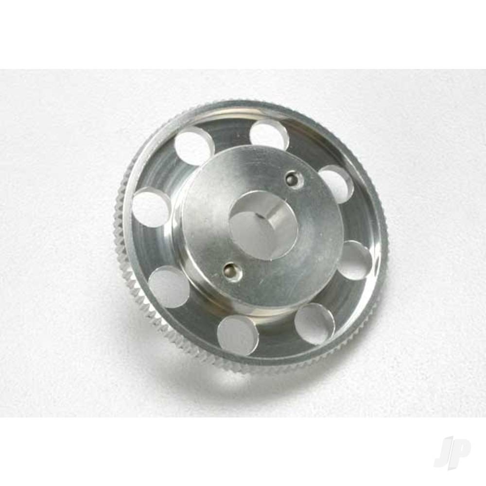 Traxxas Flywheel, (larger, knurled for use with starter boxes) (TRX 2.5 and TRX 2.5R) (silver anodised) TRX4142X