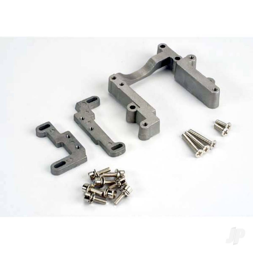 Traxxas Engine mount, 2 piece, aluminium ( with screws) (N. Rustler / Sport) TRX4460