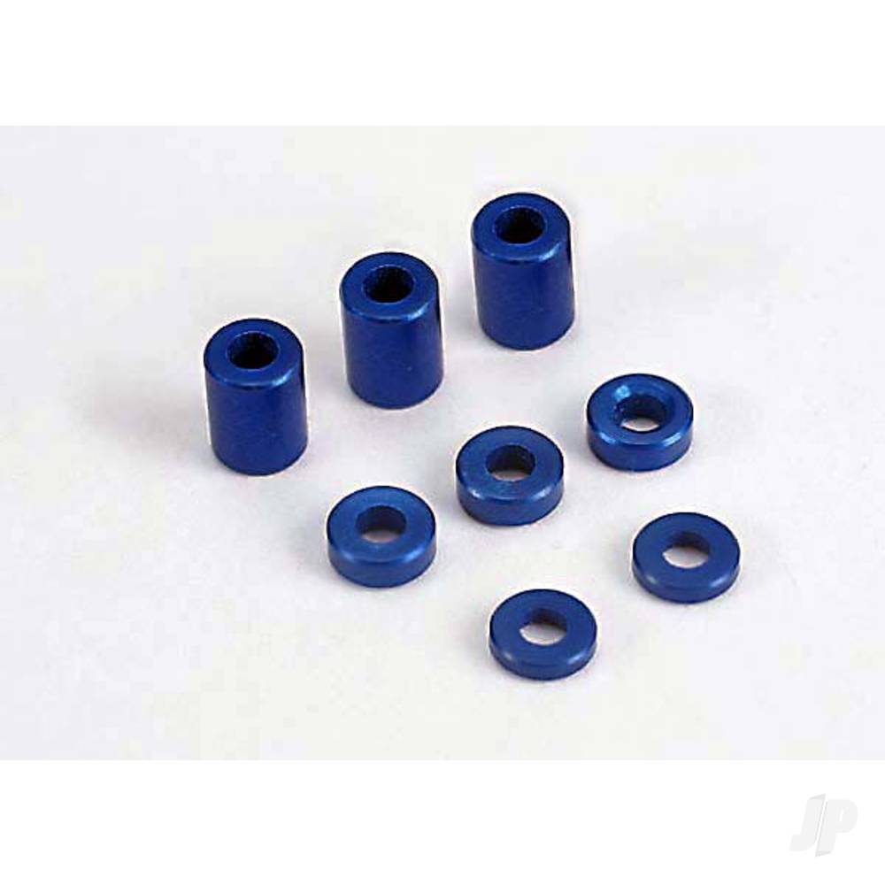 Traxxas Blue-anodised, aluminium spacers (3x6x8mm) (3 pcs) / (3x6x1.5mm) (2 pcs) / 3x6x2.5mm) (4 pcs) TRX4829