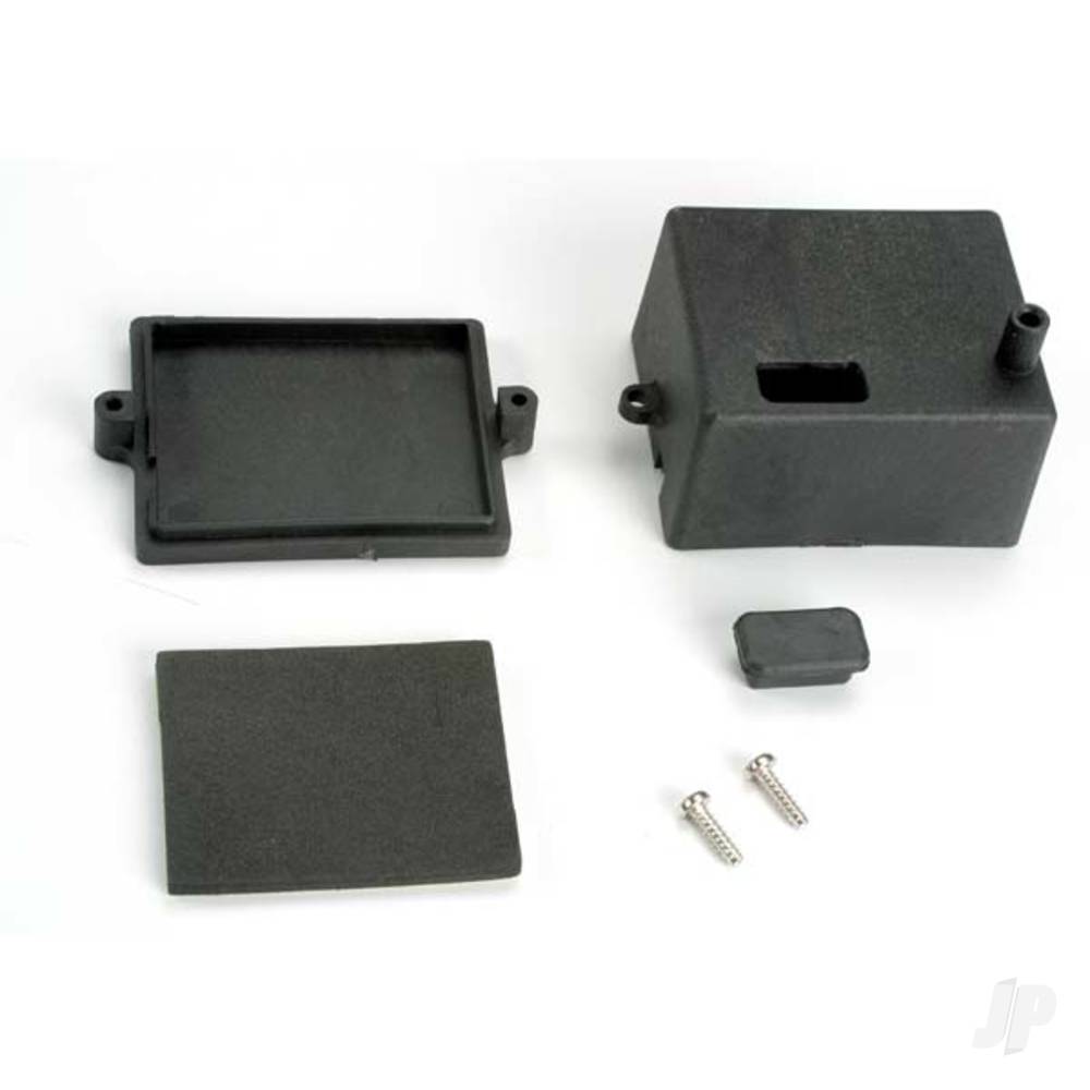 Traxxas Box, receiver / x-tal access rubber plug / adhesive foam Chassis pad TRX4924