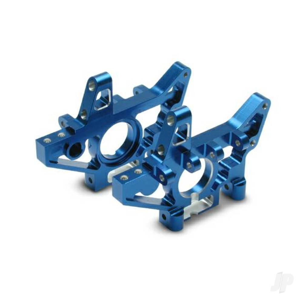 Traxxas Bulkheads, Front (machined 6061-T6 aluminium) (Blue) (left & right) (requires use of 4939X suspension pins) TRX4930X