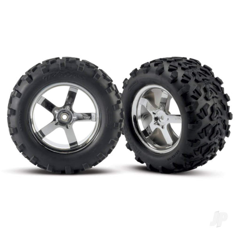 Traxxas Tyres and Wheels, Assembled Glued Maxx Tyres 6.3in Outer Diameter (2 pcs) TRX4973R