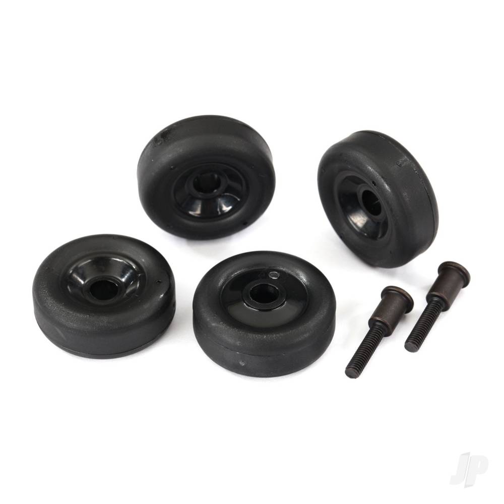 Traxxas Wheels (4 pcs) / axles (2 pcs), for Maxx wheelie bar TRX4976