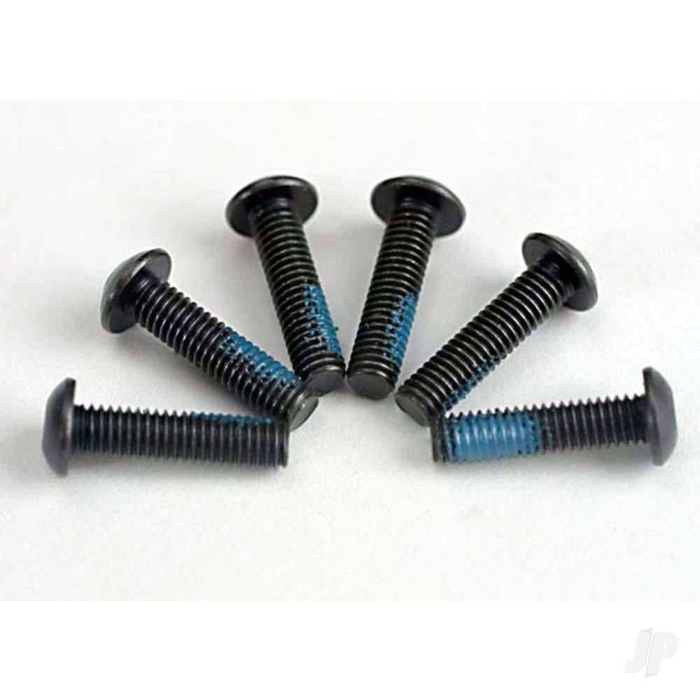 Traxxas Screws, 3x12mm button-head machine (6 pcs) (Starter attachment screws with Threadlock) TRX5282