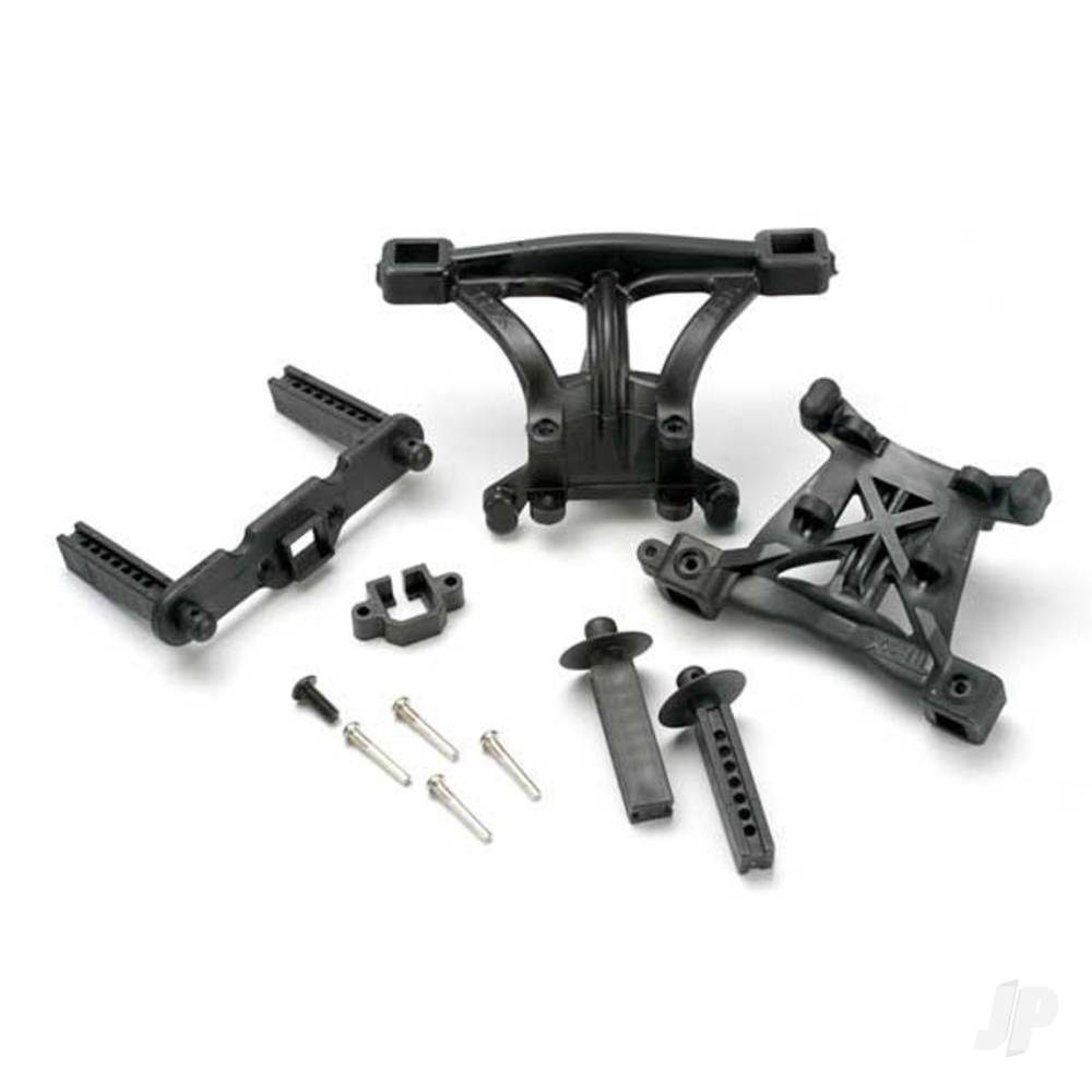 Traxxas Body mounts, Front & Rear / Body mount posts, Front & Rear / 2.5x18mm screw pins (4 pcs) / 4x10mm BCS (1pc) TRX5314