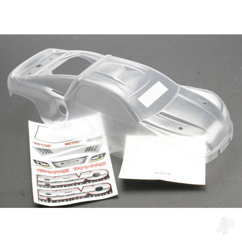 Traxxas Body, Revo (Platinum Edition) (clear, requires painting) / decal sheet TRX5320