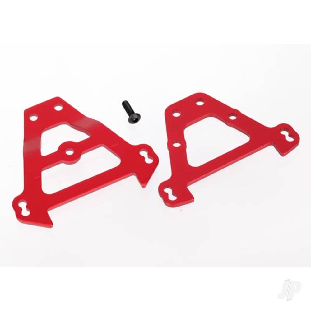 Traxxas Bulkhead tie bars, Front & Rear (Red-anodised aluminium) TRX5323R