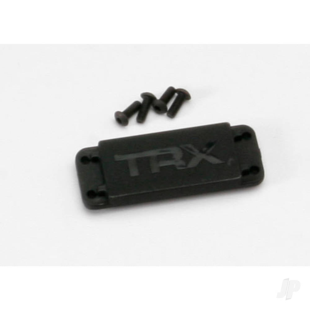 Traxxas Cover plate, steering servo / 3x8 BCS (4 pcs) TRX5326X