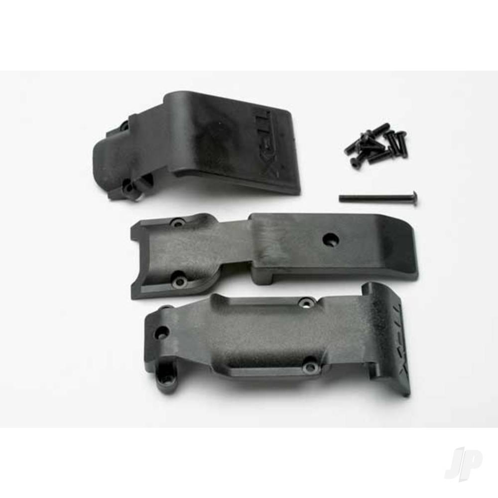 Traxxas Skid plate Set, Front (2 pieces, plastic) / skid plate, Rear (1 piece, plastic) TRX5337