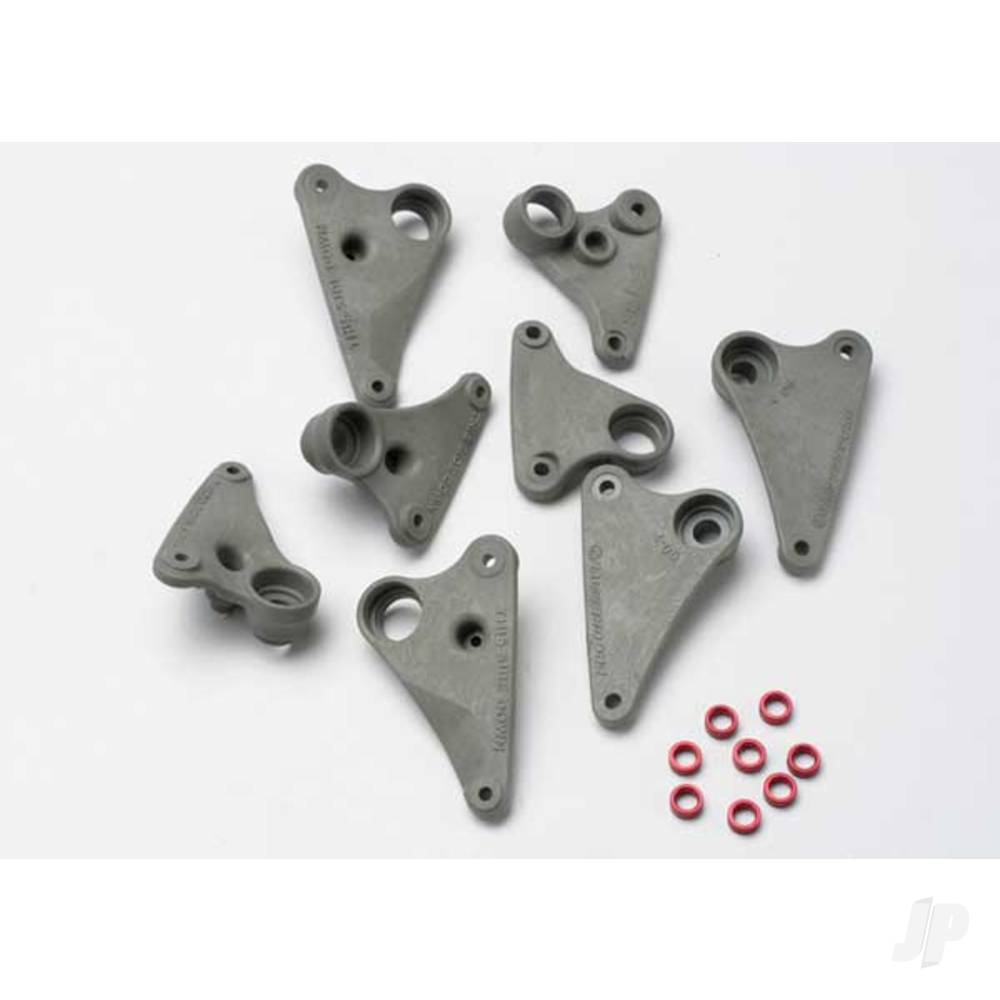 Traxxas Rocker arm Set, progressive-2 (90-T) / spacers (Red aluminium) (8 pcs) TRX5358