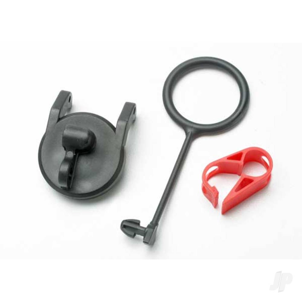 Traxxas Pull ring, fuel Tank cap (1pc) / engine shut-off clamp (1pc) TRX5367