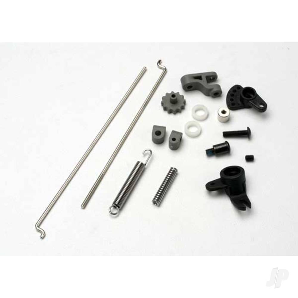 Traxxas Linkage Set, throttle &amp; brake, Revo / Slayer (includes servo horns, rod guides, brake spring, brake adjustment dial, brake lever, rods (wires), bellcrank, throttle return spring, hardware) TRX5368