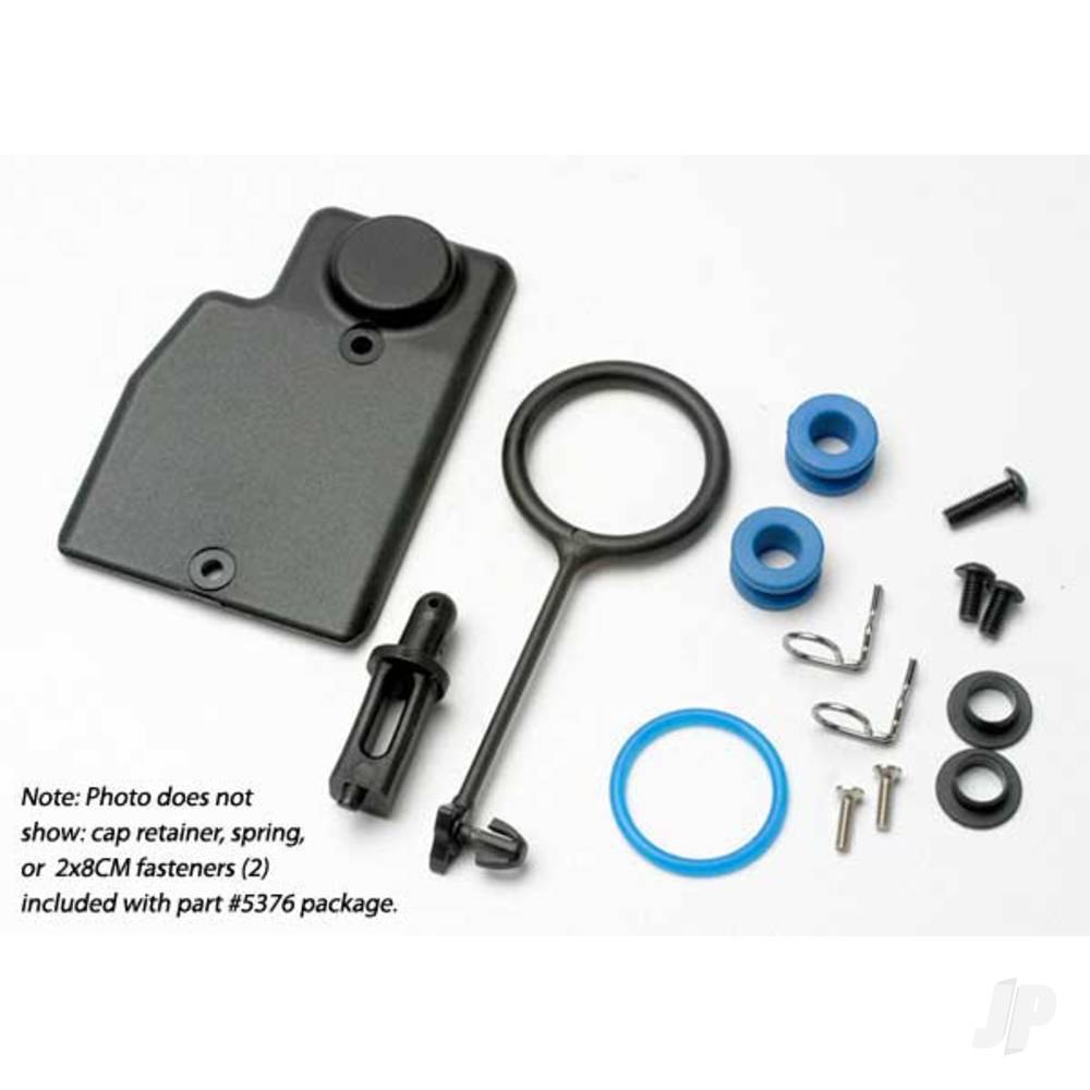 Traxxas Rebuild kit, fuel Tank (includes: mounting post, grommets (2 pcs), Tank guard, mounting clips (2 pcs), cap o-ring, cap o-ring retainer, cap pull ring, spring, hardware) TRX5376