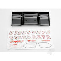 Traxxas Wing, Revo (black) / decal sheet TRX5446