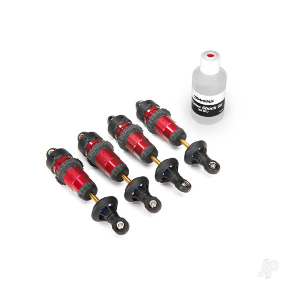 Traxxas Shocks, GTR aluminium, Red-anodised (fully assembled with out springs) (4 pcs) TRX5460R