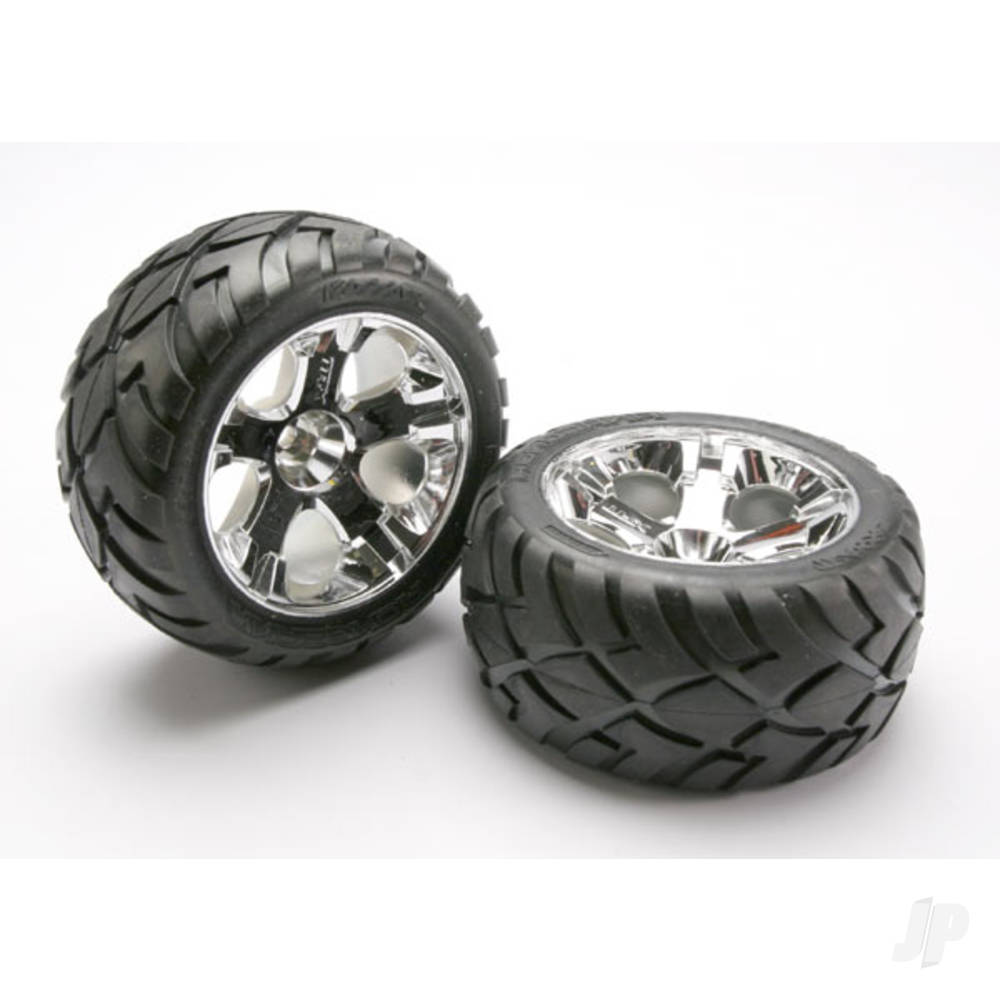 Traxxas Tyres and Wheels, Assembled Glued Anaconda Tyres (Nitro Rear / Electric Front) (1 Left, 1 Right) TRX5576R