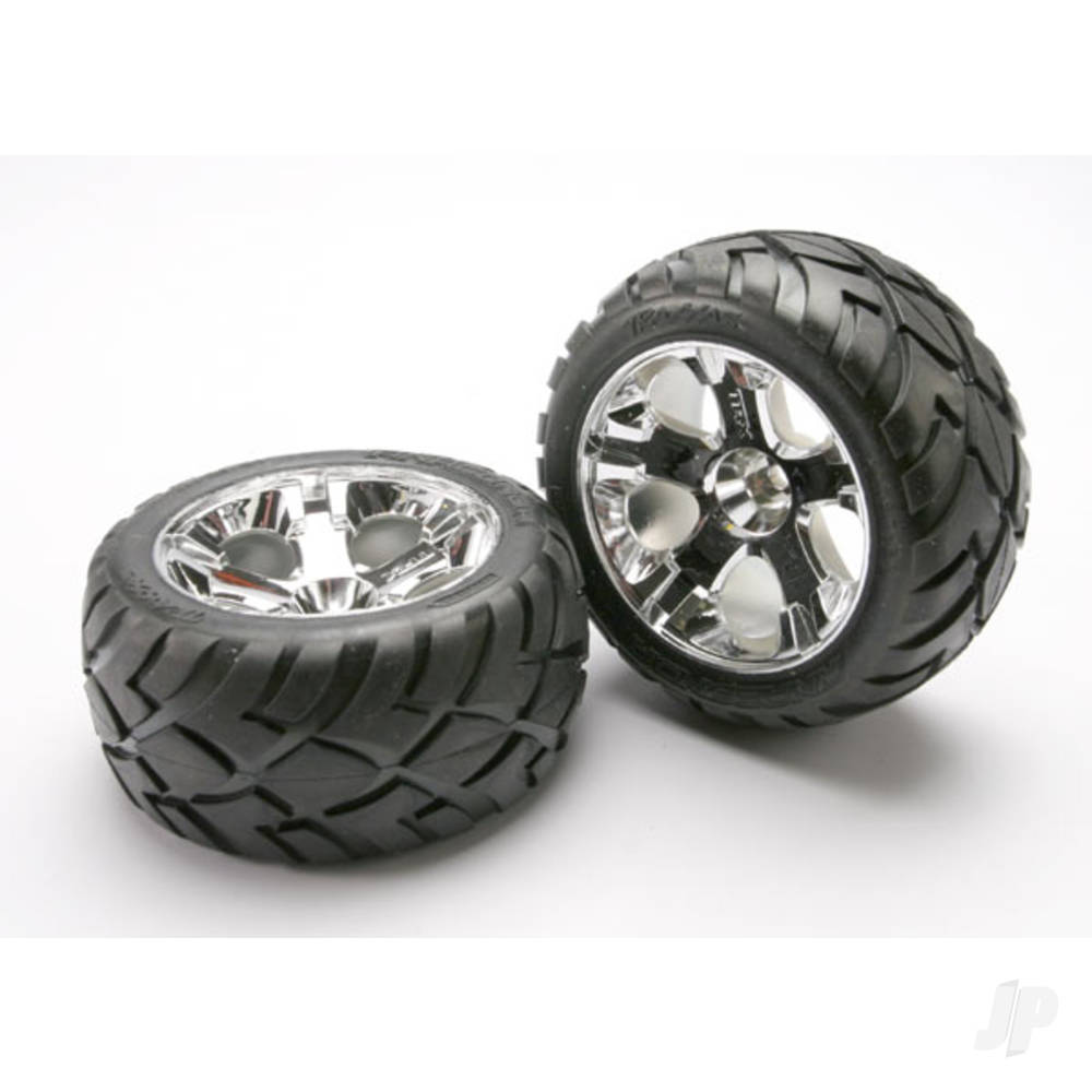 Traxxas Tyres and Wheels, Assembled Glued Anaconda Tyres (Nitro Front) (1 Left, 1 Right) TRX5577R