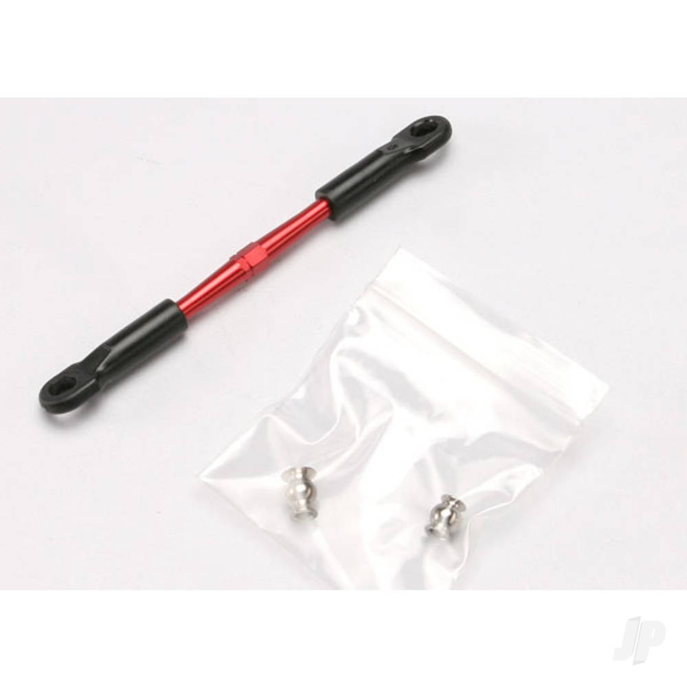 Traxxas Turnbuckle, aluminium (Red-anodised), camber link, 58mm (1pc) (assembled with rod ends and hollow balls) (see part 5539X for complete Set of Jato aluminium turnbuckles) TRX5594