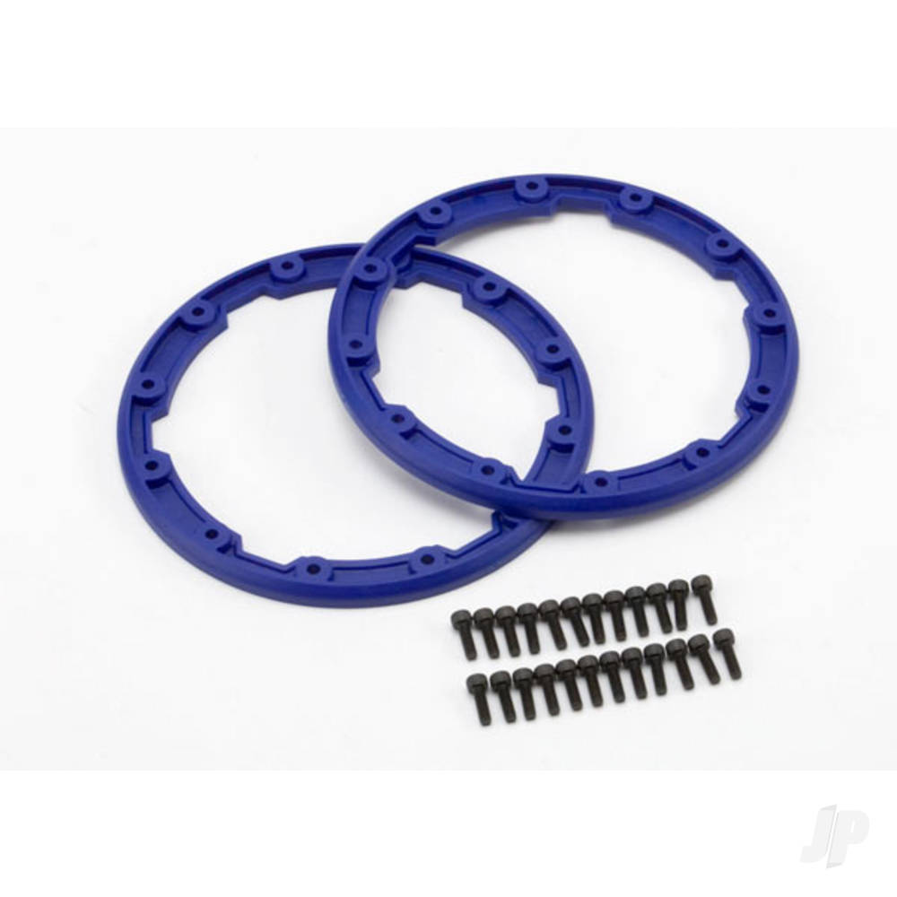 Traxxas Sidewall protector, beadlock style (Blue) (2 pcs) / 2.5x8mm CS (24) (for use with Geode wheels) TRX5666