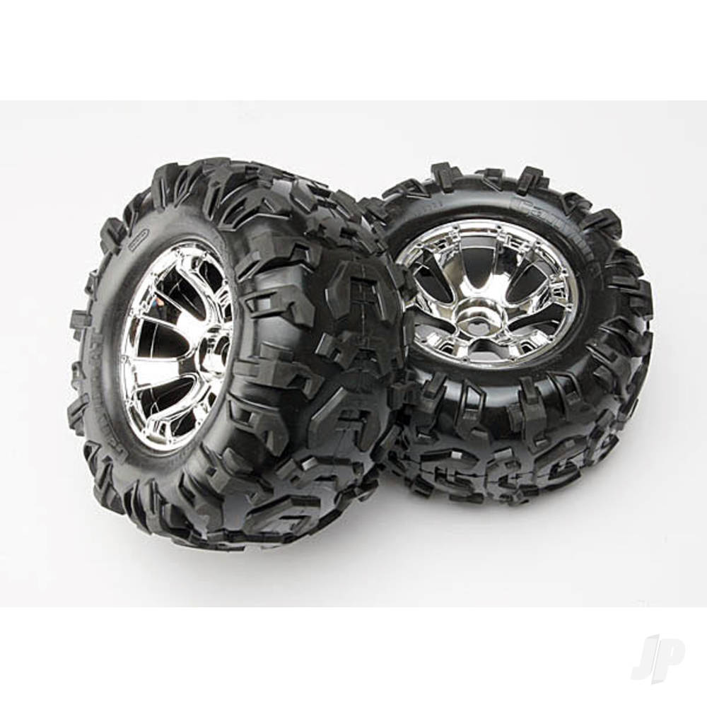 Traxxas Tyres and Wheels, Assembled Glued Canyon At Tyres (2 pcs) TRX5673