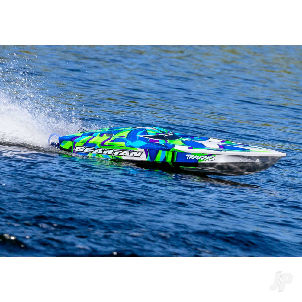 Traxxas Spartan VXL 1:10 36in Electric Brushless Race Boat, Green - TRX57076-4-GRNR