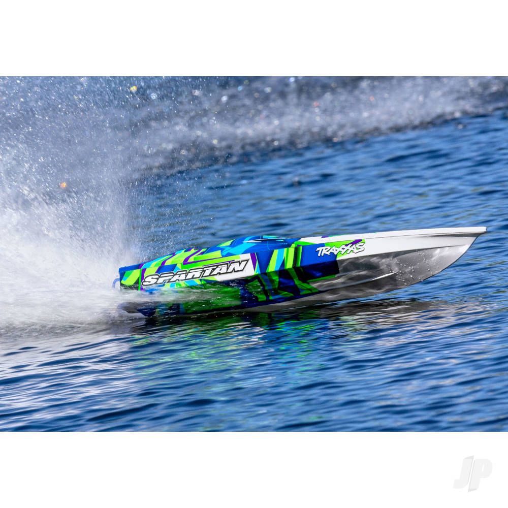 Traxxas Spartan VXL 1:10 36in Electric Brushless Race Boat, Green - TRX57076-4-GRNR