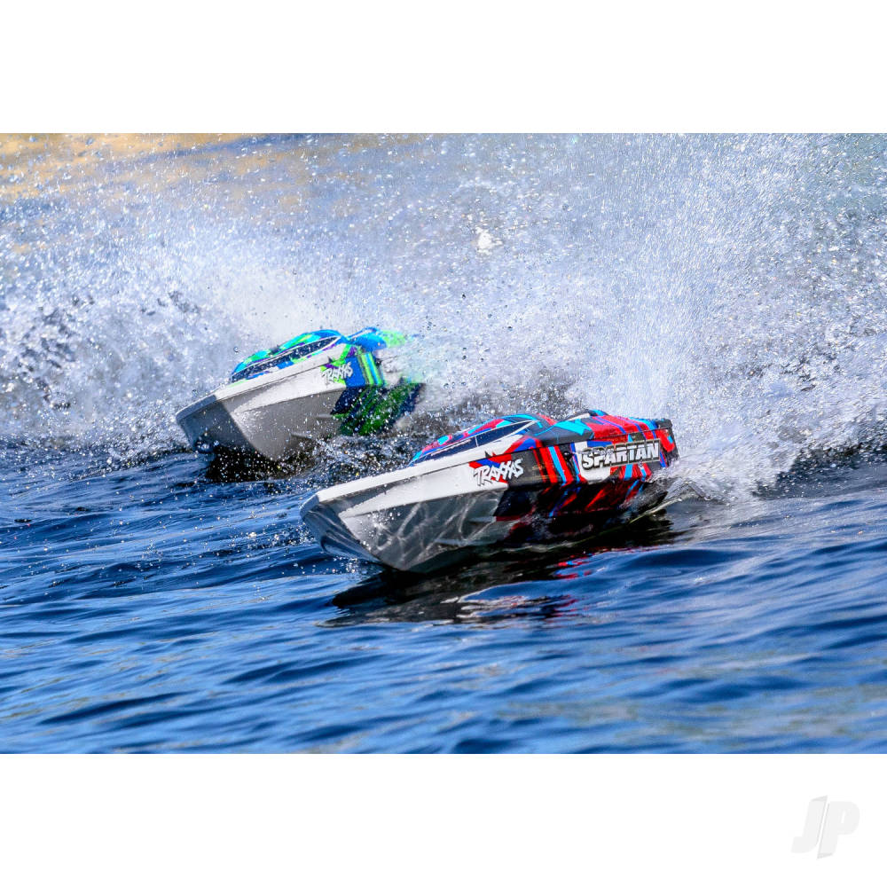 Traxxas Spartan VXL 1:10 36in Electric Brushless Race Boat, Green - TRX57076-4-GRNR