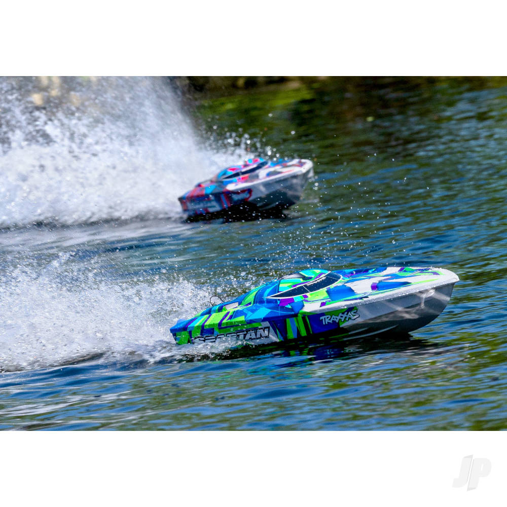 Traxxas Spartan VXL 1:10 36in Electric Brushless Race Boat, Green - TRX57076-4-GRNR