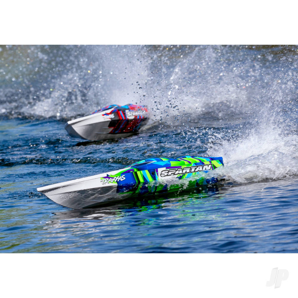 Traxxas Spartan VXL 1:10 36in Electric Brushless Race Boat, Green - TRX57076-4-GRNR