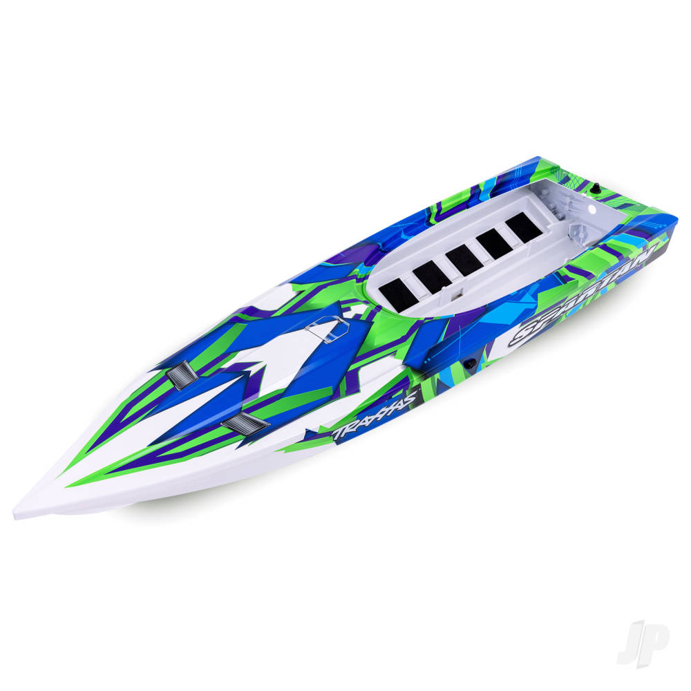 Traxxas Hull, Spartan, green graphics (fully assembled) TRX5737G